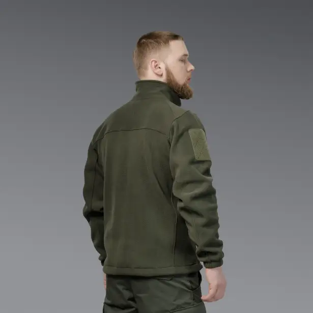 3 - Флісова тактична кофта на блискавці. Олива. Polyester. Розмір M