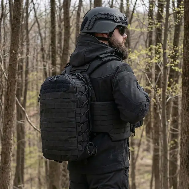 10 - Тактический рюкзак на 10л. Cordura 1000D. Черный