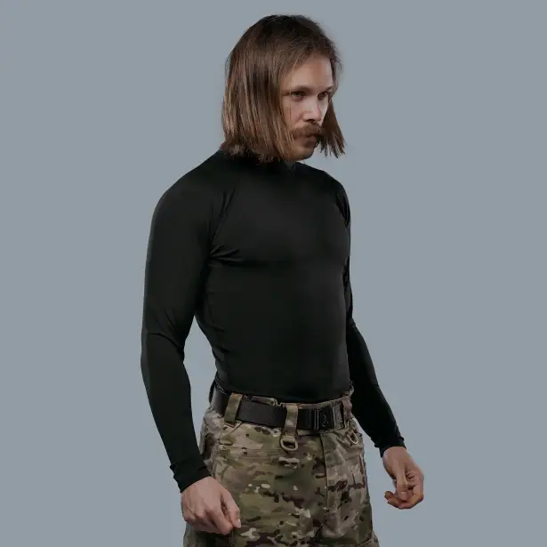 4 - Рашгард, колір Чорний, поліестер. Розмір S