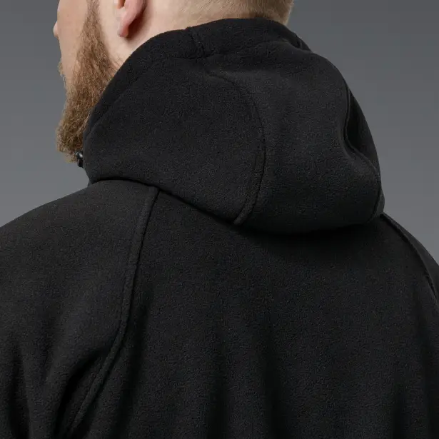 8 - Флісова тактична кофта з капюшоном. Чорна. Polyester. Розмір XL