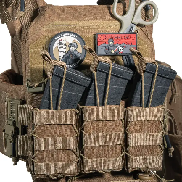 9 - Плитоноска SVAROG (Комплект 9 підсумків) з системою швидкого скидання. Molle. Колір Койот.