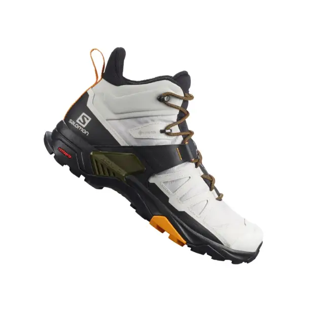 5 - Треккинговая обувь Salomon X Ultra 4 MID Gore-Tex (водонепроницаемые). Lunar rock / Magnet. Размер 44 2/3