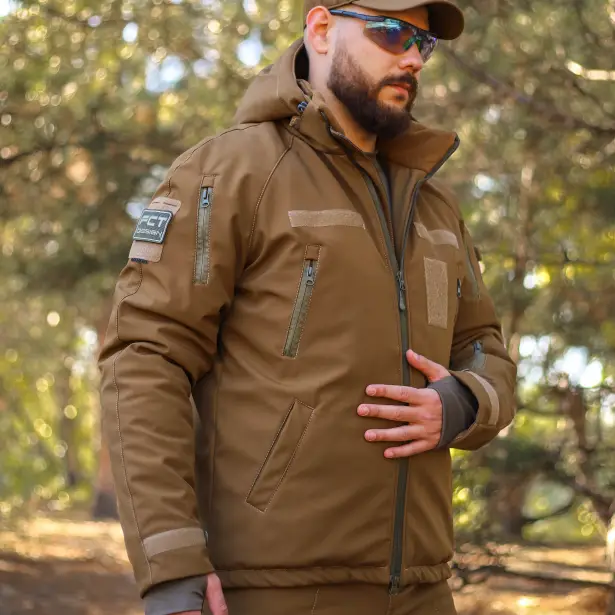4 - Куртка тактична Softshell ХАНТЕР. Осінь-Весна Койот. Розмір L (48-50)