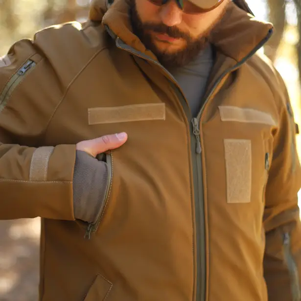 8 - Куртка тактична Softshell ХАНТЕР. Осінь-Весна Койот. Розмір XXL (56-58)