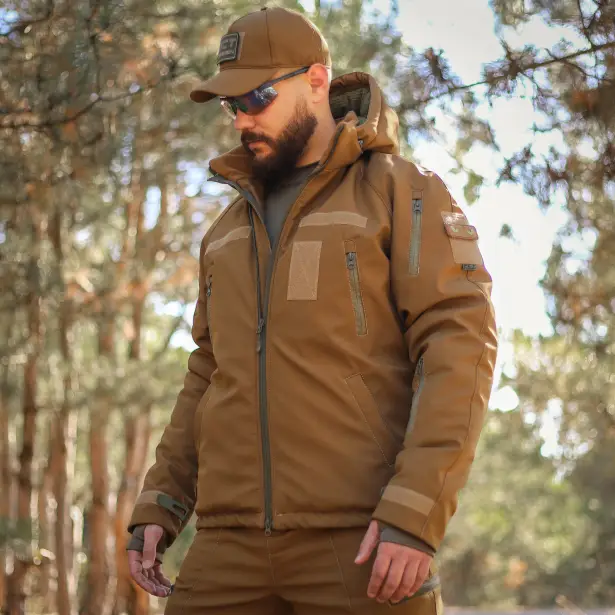 6 - Куртка тактична Softshell ХАНТЕР. Осінь-Весна Койот. Розмір XXL (56-58)