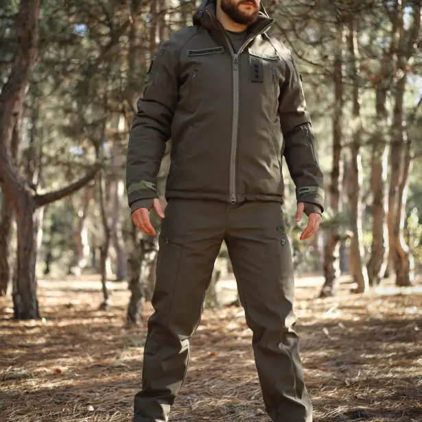 8 - Куртка тактична Softshell ХАНТЕР. Осінь-Весна Олива. Розмір 3XL (60-62)