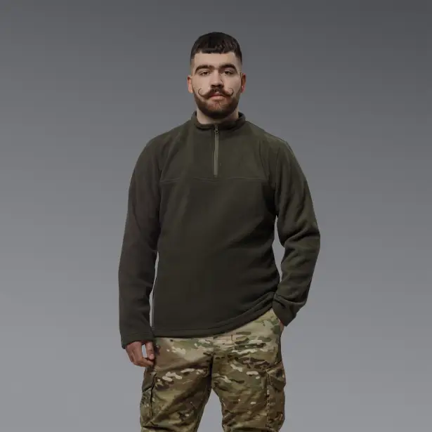 4 - Флисовая тактическая кофта Snowline Олива. Polyester. Размер: Reg/M