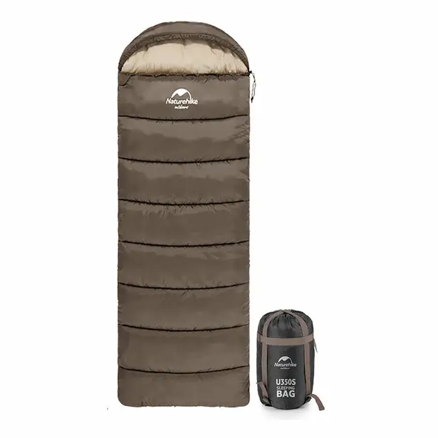 1 - Спальник з капюшоном правий (1°C) Naturehike U350 NH20MSD07. Коричневий