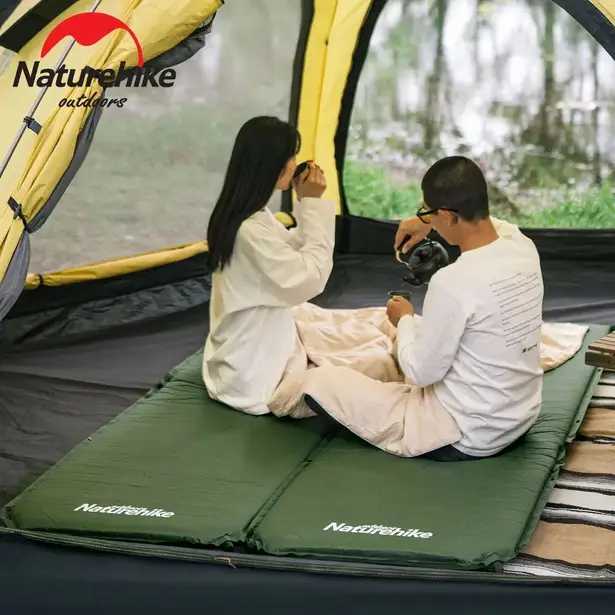10 - Матрац cамонадувний 5 см Naturehike NH20DZ003. Зелений