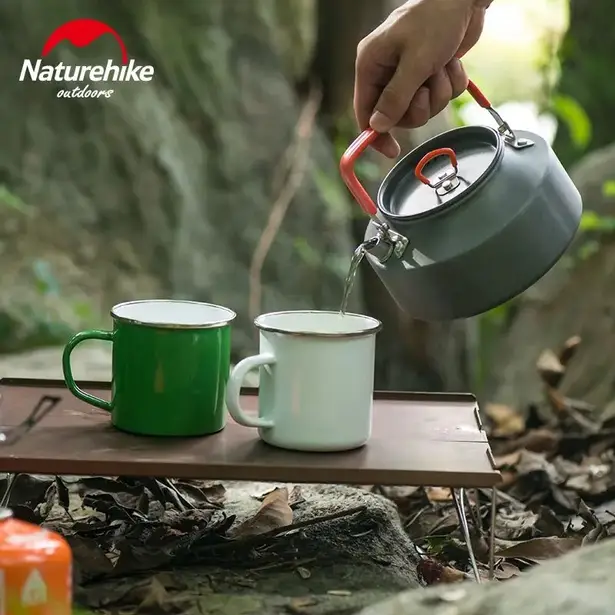5 - Чайник алюминиевый Naturehike NH17C020-H 1.1 л. Серый