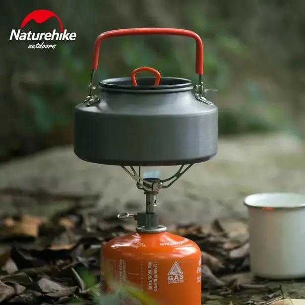 6 - Чайник алюминиевый Naturehike NH17C020-H 1.1 л. Серый