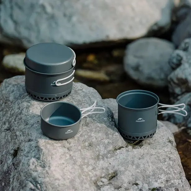 3 - Набор посуды для кемпинга 1,8 л алюминиевый 2ед. Naturehike CNK2300CJ0002