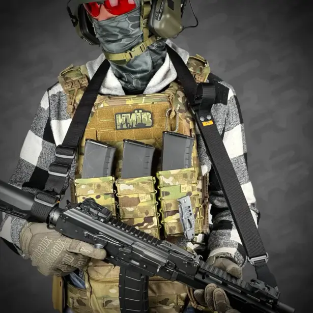 4 - Ремень RAGNAROK TYR carbine оружейный одно/двухточечный с дополнительным креплением. Черный