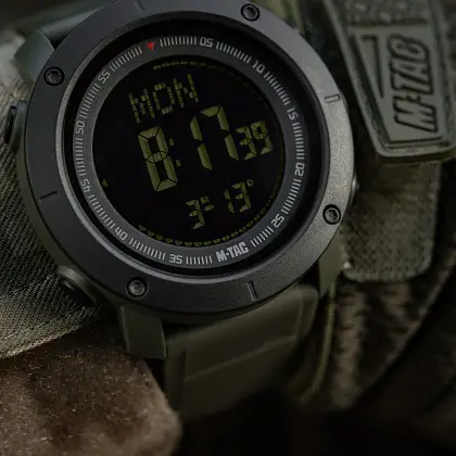 6 - Тактичний годинник з компасом 2095 Army M-Tac. Олива