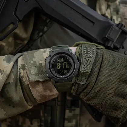 8 - Тактичний годинник з компасом 2095 Army M-Tac. Олива