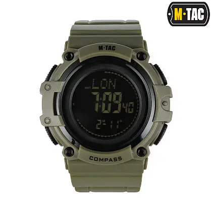1 - Тактичний годинник з компасом 2233 Army M-Tac. Олива