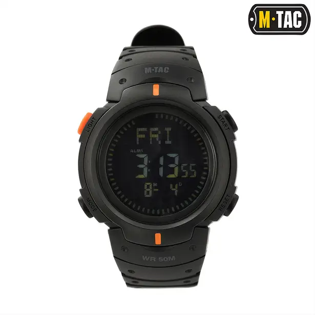 1 - Тактичний годинник з компасом M-Tac. Чорний