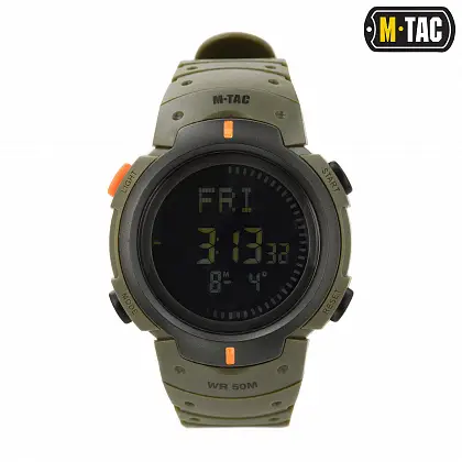 1 - Тактичний годинник з компасом M-Tac. Олива