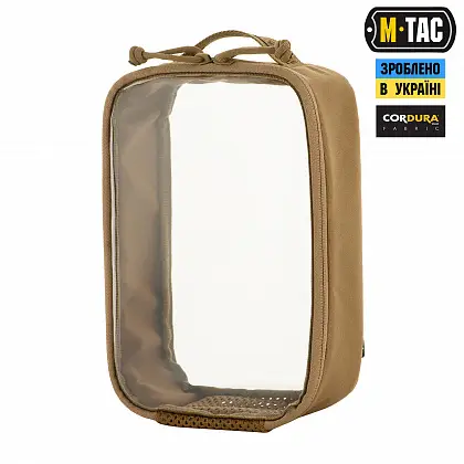 1 - Органайзер утилитарный прозрачный Elite Small (22х14 см) M-Tac. Койот