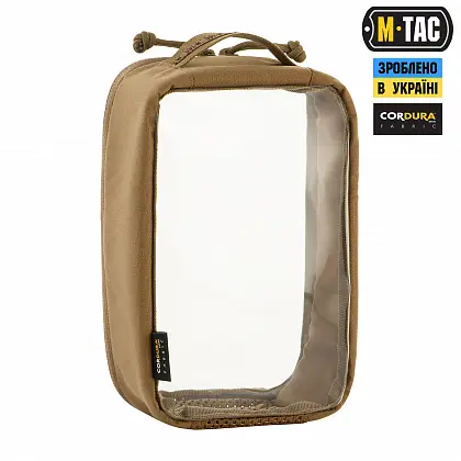 3 - Органайзер утилитарный прозрачный Elite Small (22х14 см) M-Tac. Койот