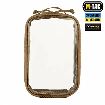 2 - Органайзер утилитарный прозрачный Elite Small (22х14 см) M-Tac. Койот