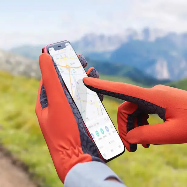 4 - Перчатки нескользкие трикотажные Naturehike NH21FS035. Темно-синий
