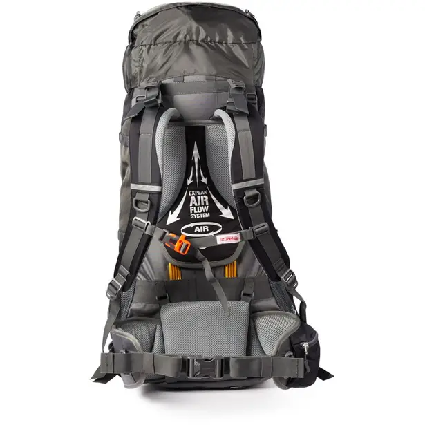 15 - Рюкзак туристичний Naturehike NH70B070-B, 70л+5л. Чорно-сірий