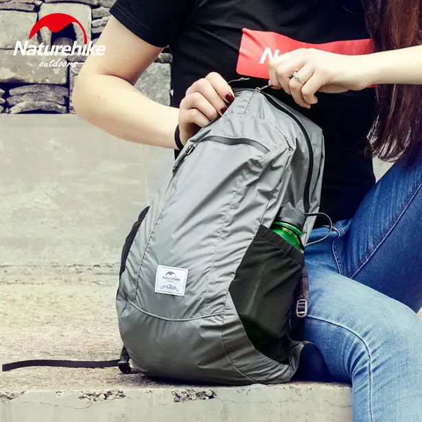 7 - Рюкзак компактний надлегкий Naturehike Ultralight NH17A012-B, 18л: Чорний