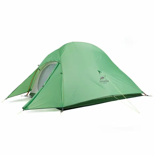 1 - Намет надлегкий тримісний  з футпринтом Naturehike Cloud Up 3 Updated NH18T030-T, 210T, зелений