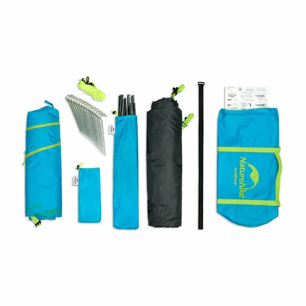 3 - Намет надлегкий тримісний  з футпринтом Naturehike Cloud Up 3 Updated NH18T030-T, 210T, зелений