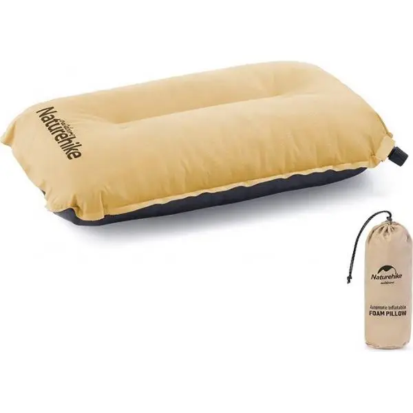 2 - Подушка самонадувна Naturehike Sponge automatic NH17A001-L, жовта