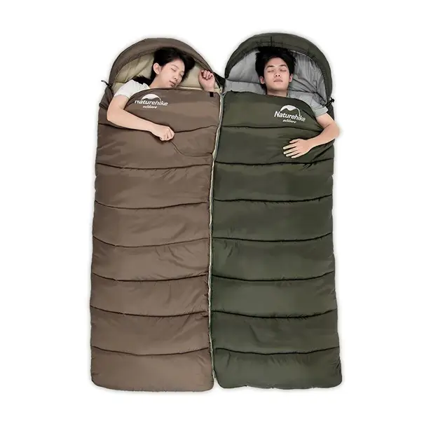 2 - Спальник з капюшоном Naturehike U250 NH20MSD07, (6°C), лівий, коричневий