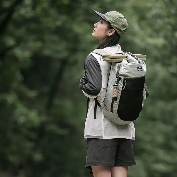 4 - Рюкзак туристический Naturehike NH20BB206, 20л. Светло-серый