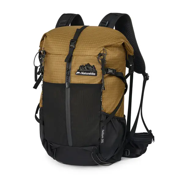 1 - Рюкзак туристичний Naturehike CNK2300016, 30+5л. Коричневий