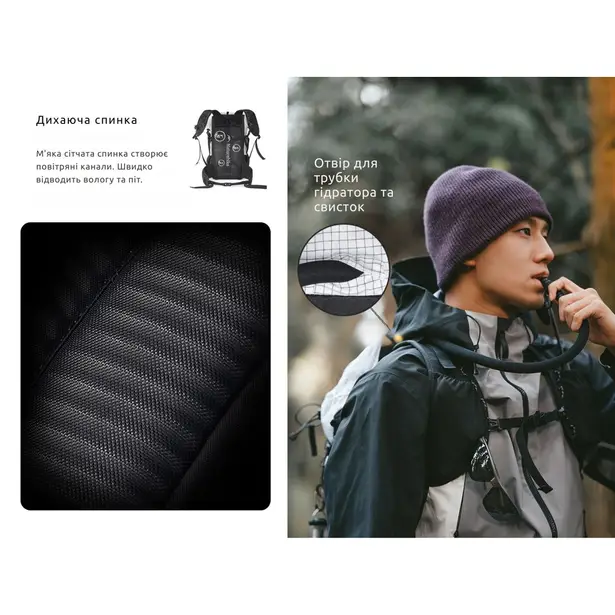 3 - Рюкзак туристичний Naturehike CNK2300016, 30+5л. Коричневий