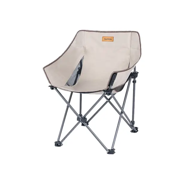 1 - Крісло складане Naturehike NH20JJ022 600D Oxford Cotton / сталь, бежевий
