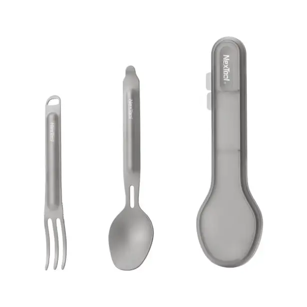 1 - Набір столових приборів NexTool Titanium Tableware Set з титану