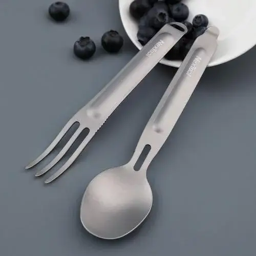 4 - Набір столових приборів NexTool Titanium Tableware Set з титану