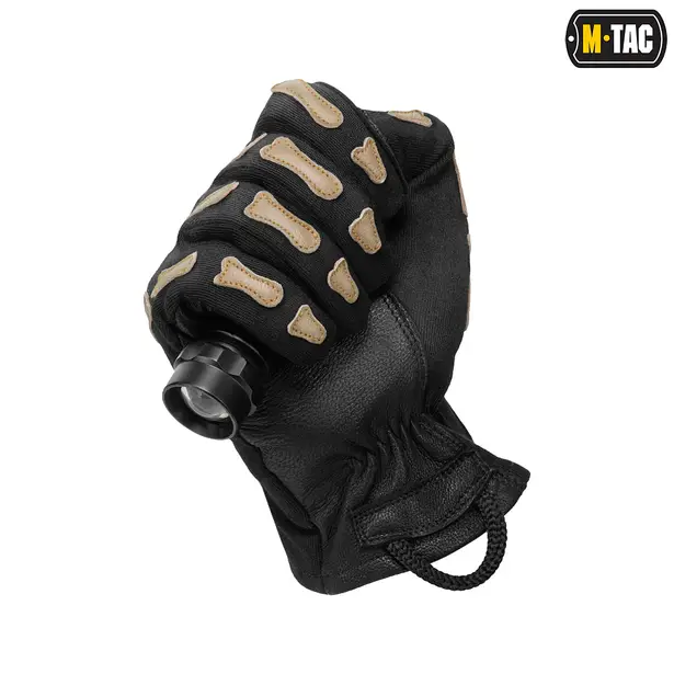 3 - Тактические перчатки M-Tac Skeleton Nomex. Черный/Койот