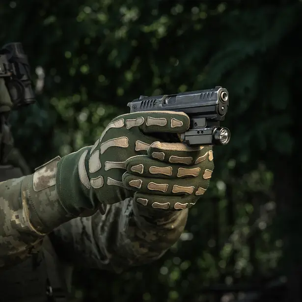 9 - Тактичні рукавички M-Tac Skeleton Nomex. Олива/Койот