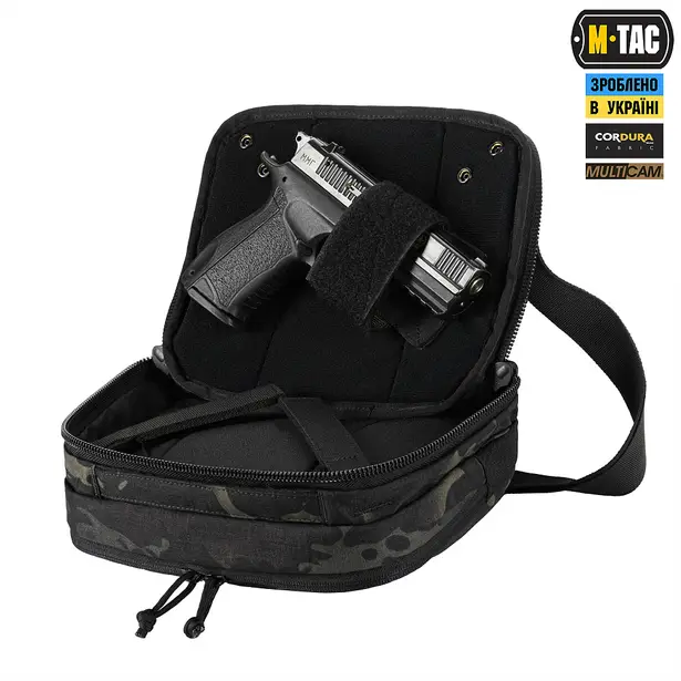 26 - Плечевая однолямковая сумка M-TAC EDC Bag Elite. Multicam Black