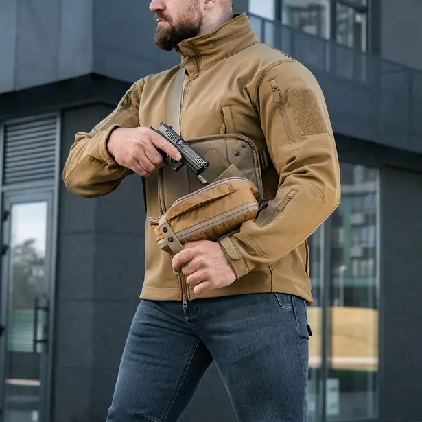 7 - Плечова однолямкова сумка M-TAC EDC Bag X-Pac Elite. Койот