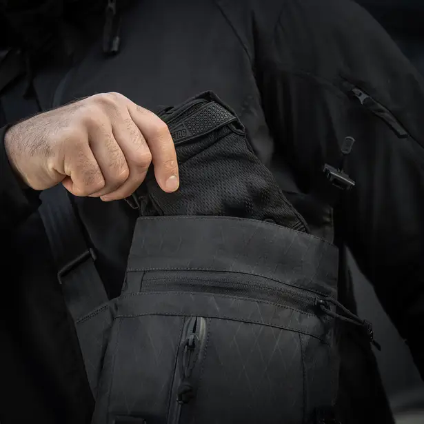 9 - Плечова однолямкова сумка M-TAC Magnet Bag X-Pac Elite. Чорна
