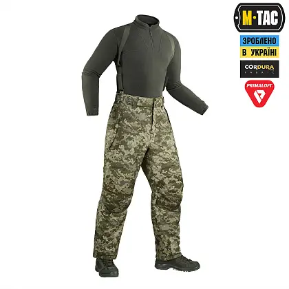 5 - Тактичні штани зимові M-Tac Alpha Pro Primaloft. Колір Піксель MM14