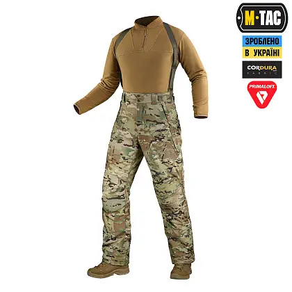 1 - Тактичні штани зимові M-Tac Alpha Pro Primaloft. Колір Мультикам