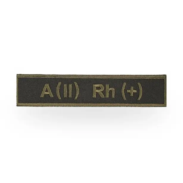 1 - Патч (шеврон) Specprom Группа крови А(2) Rh (+). Цвет Олива