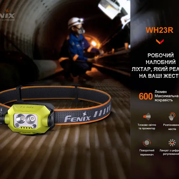 14 - Фонарь налобный Fenix ​​WH23R с бесконтактным датчиком