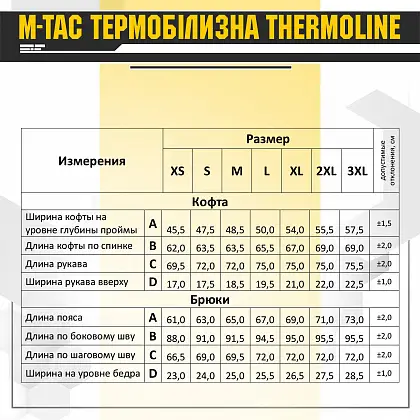 5 - Комплект термобілизни M-Tac ThermoLine. Колір Чорний