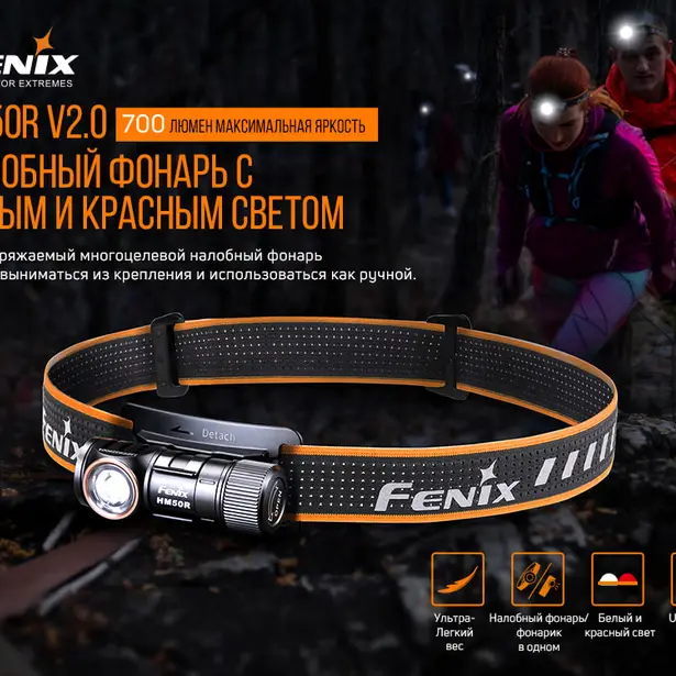 16 - Фонарь налобный Fenix HM50R V2.0