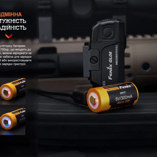 9 - Ліхтар до пістолета Fenix GL06-365